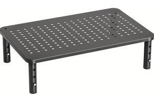 lot 139 image: Set of 2 Brand New HUANUO Monitor Stand Riser 3 Height Adjustable Riser with Airflow Vents Desk Organizer for Monitor, 15.6 Z