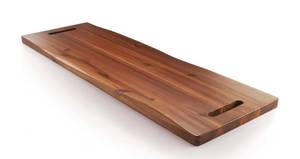 lot 91 image: New Tidita 36 Large Acacia Wood Charcuterie Board with Handles $49.99 Retail B