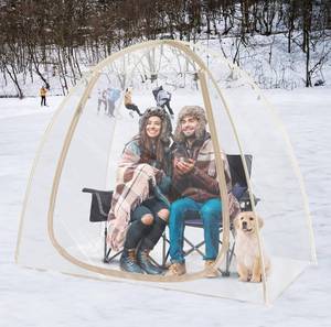 lot 95 image: New Sports Tent Clear Bubble Tent 74.8 x 43.3 x 63.8 $169.99 Retail B