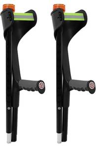 lot 191 image: New Forearm Crutches for Adults with Elbow Rest Strap TPR Hand Grip & Rubber Tip $100.94 Retail B