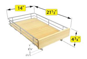 lot 170 image: New LYNK PROFESSIONAL SELECT Pull Out Cabinet Organizer, 14 x 21 Slide Out Drawers for Kitchen Cabinets $79.99 Retail B