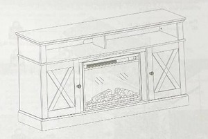 lot 163 image: New TV Console with Fireplace Z