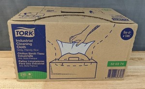 lot 300A image: Brand New Tork 520374 16.34 x 14 1-Ply Industrial Cleaning Cloths - Gray $52.25 Retail K