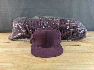 lot 1004A image: 144 Brand New Yupoong Washed Plum Hats OSFM A