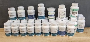 lot 30B image: Large Supplement Lot, 38 Total Thyroid Support, ReActivate, BioLuna, Bone & Memory Support, Hydra Flex and more N