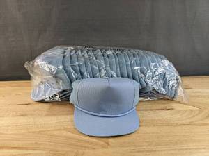 lot 1002A image: 144 Brand New Yupoong Light Blue Hats OSFM A