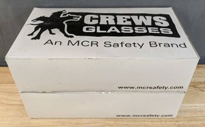 lot 204 image: 24 Brand New MCR Crews Saftey Glasses with Black Frames K