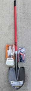 lot 54B image: Brand New Bevis Rope, Rock River Premium Round Point Shovel, Wiss Utility Knife K