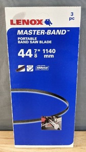 lot 120D image: New Lenox 3 Pack 44 78 L x 12 W x 1418 TPI Bi-Metal All Blade Master-Band Portable Band Saw Blades K