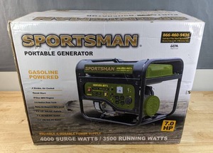 New Sportsman 4,000-Watt/3,500-Watt Recoil Start Gasoline Powered Portable Generator with RV Outlet, CO Detector and Auto-Shutoff *K