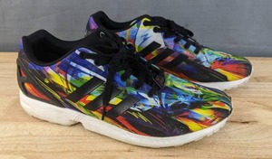 lot 61B image: Adidas ZX Flux Shoes Mens Size 12 Sneakers Floral Q