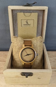 lot 46B image: New BOBO BIRD Mens Wood Watch Q