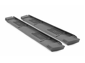 lot 7 image: New Rough Country HD2 Black 85 Steel Powder Coated Running Boards $369 Retail K