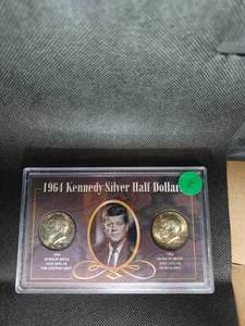 lot 8 image: 1964 P, 1964 D, Toned, UNC, 90% Kennedys