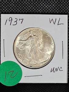 lot 12 image: 1937 UNC Walking Liberty