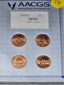 lot 16 image: 2009 D Pennies MS65