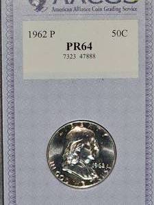 lot 73 image: 1962 P, Franklin, PR64 Proof