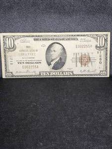 lot 89 image: 1921 $10 Seattle,WA Bank Note