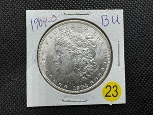 lot 23 image: 1904-O Morgan Silver Dollar BU