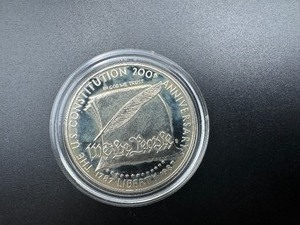 lot 42 image: 1987-S Proof Constitution Commemorative Silver Dollar