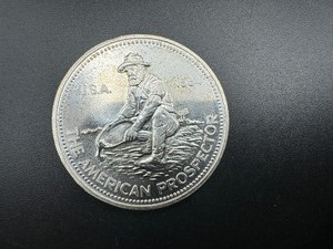 lot 59 image: 1984 BU 1 Oz. Silver Engelhard Prospector -- Hard to Find