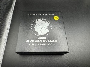 lot 75 image: 2023 San Francisco Morgan Dollar in Original Mint Package with COA