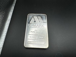 lot 82 image: A-MARK 10 Oz. .999 Silver Bar