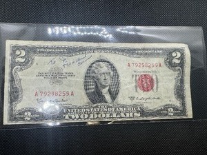 lot 91 image: 1953C Red Seal Two Dollar Bill