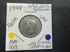 lot 93 image: 1944 Great Britain One Schilling Silver