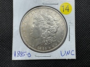 lot 14 image: 1885-O Morgan Silver Dollar UNC