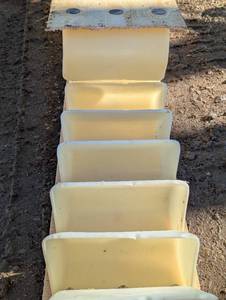 lot 36 image: 25 Ft Conveyor Belt by 9.5 In Wide with 6 Inch Bins - Aprox - May vary slightly from image