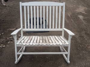 lot 74 image: 40 inch White Rocking Porch Swing