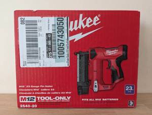 Milwaukee M12 12-Volt 23-Gauge Lithium-Ion Cordless Pin Nailer (Tool-Only)