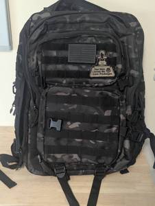 lot 40 image: REEBOW GEAR Military Tactical Backpack Large Army 3 Day Assault Pack Molle Bag Backpacks (Black Camo)