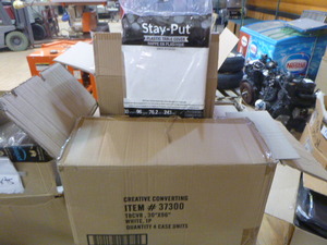 5 Boxes of Stay-Put Plastic Tablecovers