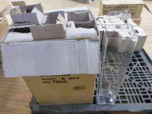 5 Tall Square Glass Vases