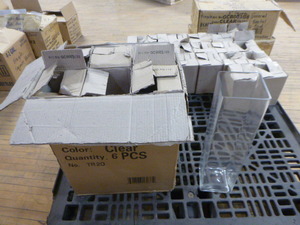 5 Tall Square Glass Vases