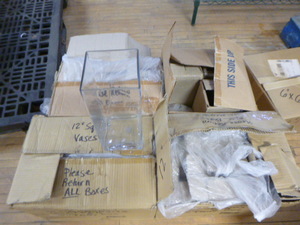 22 Tall Square Glass Vases