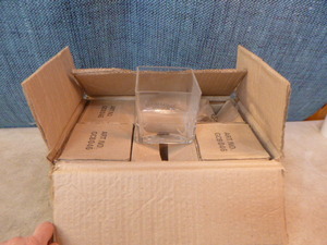 12 Square Glass Vases