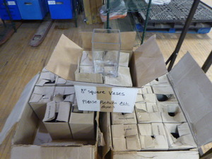 24 Square Glass Vases