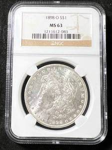 1898-O US MORGAN SILVER DOLLAR NGC MS63