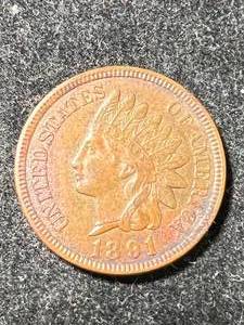 1891 US INDIAN HEAD CENT AU DETAILS