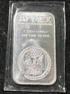1 TROY OZ .999 FINE SILVER APMEX BAR