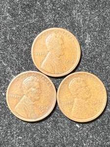 3 US WHEAT CENTS 1916P-D-S