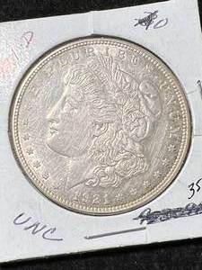 1921-D US MORGAN SILVER DOLLAR