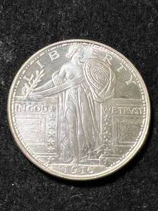 1 TROY OZ .999 FINE SILVER STANDING LIBERTY ROUND