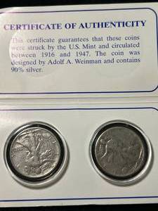 WALKING LIBERTY HALF DOLLAR 2 COIN COLLECTION