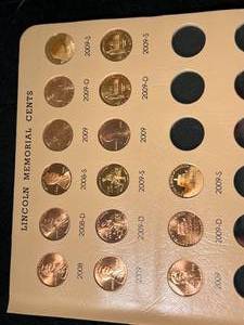 PAGE OF US LINCOLN CENTS 2008-2009S