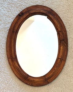 lot 67 image: Vintage Wooden Framed Wall Mirror