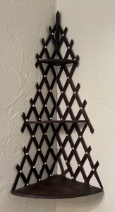 Antique Victorian Lattice Corner Shelf